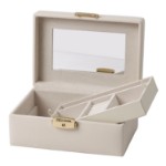 Smykkeskrin 203x140x90 mm, beige/beige - 3463843