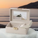 Smykkeskrin 203x140x90 mm, beige/beige - 3463843