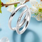 Gifteringer i hvitt gull 14 kt, 2.5 mm & 3 mm. GERSTNER - 28457