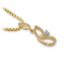 Diamantsett i gult gull 14 kt - BUR242735/738128