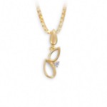 Diamantsett i gult gull 14 kt - BUR242735/738128