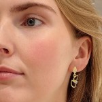 Diamantsett i gult gull 14 kt - BUR242735/738128