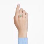 Swarovski Chroma ring Cushion cut, Multicolored, Gold-tone plated - 5692500