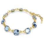 Swarovski collier Chroma Tennis necklace Cushion cut, Multicolored, Gold-tone plated - 5692482