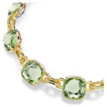 Swarovski collier Chroma Tennis necklace Cushion cut, Multicolored, Gold-tone plated - 5692482