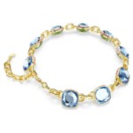 Swarovski collier Chroma Tennis necklace Cushion cut, Multicolored, Gold-tone plated - 5692482