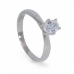 Diamantring forlovelsesring med oval diam. 0,50 ct i 14kt gull. Leticia - 1800705000