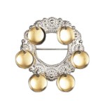 Sølje kvit forgylt - 108500