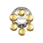 Sølje kvit forgylt - 461500