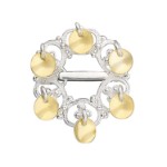 Sølje kvit forgylt - 888500