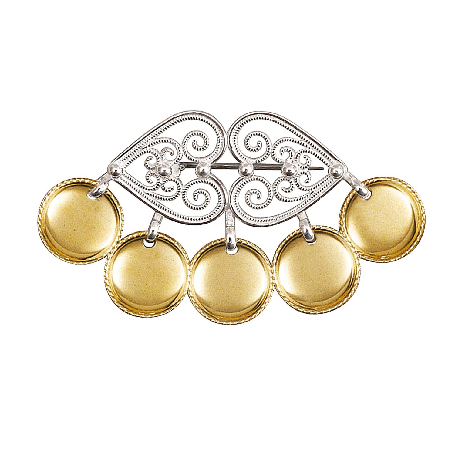 Barnesølje i hvit  og forgylt sølv - 895501