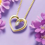 Gullsmykke i 14 kt med en diamant (liten)-6482992
