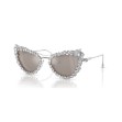 Swarovski solbriller 2 in 1 clip-on Statement, Cat-eye shape, SK7011, White - 5679552