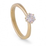 Diamantring forlovelsesring Frøya 0,50 ct River (D)-Si1 - 3106050
