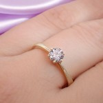 Diamantring forlovelsesring Frøya 0,50 ct River (D)-Si1 - 3106050