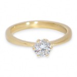 Diamantring forlovelsesring Frøya 0,50 ct River (D)-Si1 - 3106050