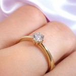 Diamantring forlovelsesring Frøya 0,50 ct River (D)-Si1 - 3106050