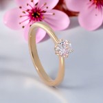 Diamantring forlovelsesring Frøya 0,50 ct River (D)-Si1 - 3106050