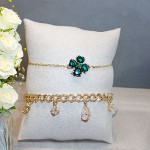 Swarovski armbånd Idyllia Mixed cuts, Clover, Green, Gold-tone plated - 5666585