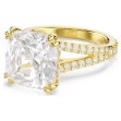 Swarovski Stilla cocktail ring Square cut, White, Gold-tone plated - 5693501
