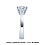 Forlovelsesring i hvitt gull med lab grown diamant 0,70 ct River (E) - VVS2. Diona - 18001070LG