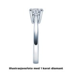 Diamantring forlovelsesring 0,40 ct i 14kt gull. Soria - 18010040