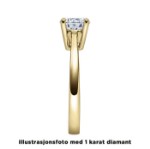 Diamantring forlovelsesring 0,40 ct i 14kt gull. Soria - 18010040