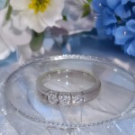 Iselin alliansering i hvitt gull med diamanter - 8503015
