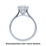 Diamantring forlovelsesring 0,70 ct i 14kt gull.  Leticia - 18007070
