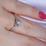 Forlovelsesring  med lab grown diamant 1,00 ct  River (E) - VS2. Leticia - 18007100LG