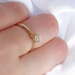 Diamantring forlovelsesring 0,50 ct i 14kt gull. Leticia- 18007050