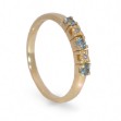 Diamantring i gult gull 14kt med topas og 0,013 ct W-Si - COC00376topas