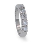 Alliansering i hvitt gull med 5 diamanter - 8505015
