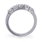 Alliansering i hvitt gull med 5 diamanter - 8505015