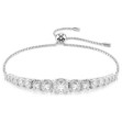 Swarovski armbånd Matrix bracelet Gradient of round cuts, White, Rhodium plated - 5690677