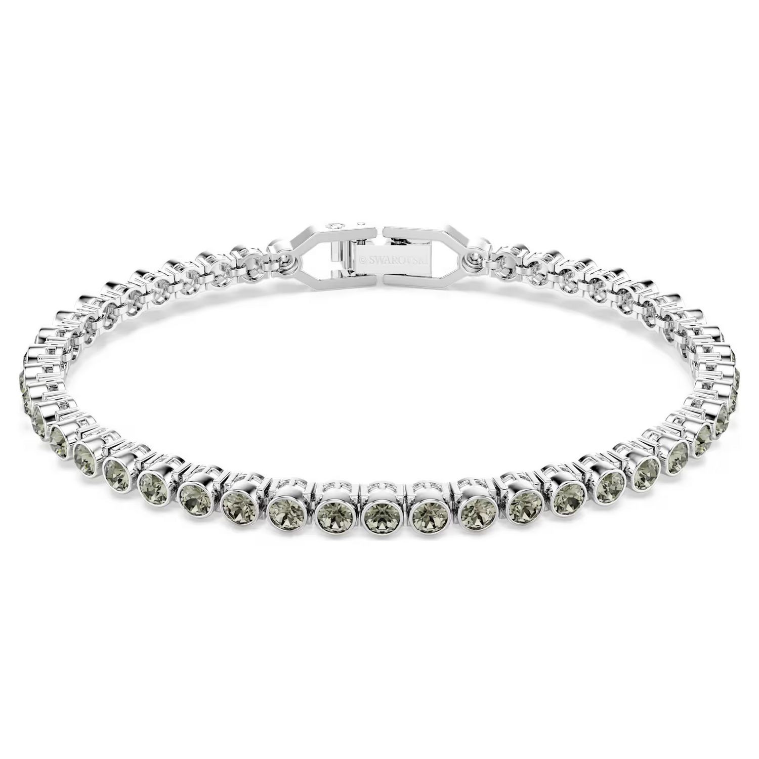Swarovski armbånd Imber Emily Tennis bracelet Round cut, Black, Rhodium plated - 5734238