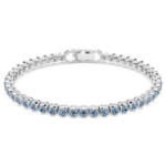Swarovski armbånd Imber Emily Tennis bracelet Round cut, Blue, Rhodium plated - 5734239