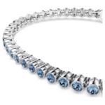 Swarovski armbånd Imber Emily Tennis bracelet Round cut, Blue, Rhodium plated - 5734239