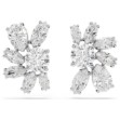 Swarovski øredobber Mesmera stud earrings Mixed cuts, Flower, White, Rhodium plated - 5737462