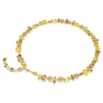 Swarovski collier Gema Tennis necklace Mixed cuts, Yellow, Gold-tone plated - 5718071