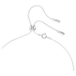 Swarovski smykke Stilla Attract Y necklace Round cut, Blue, Rhodium plated - 5734249