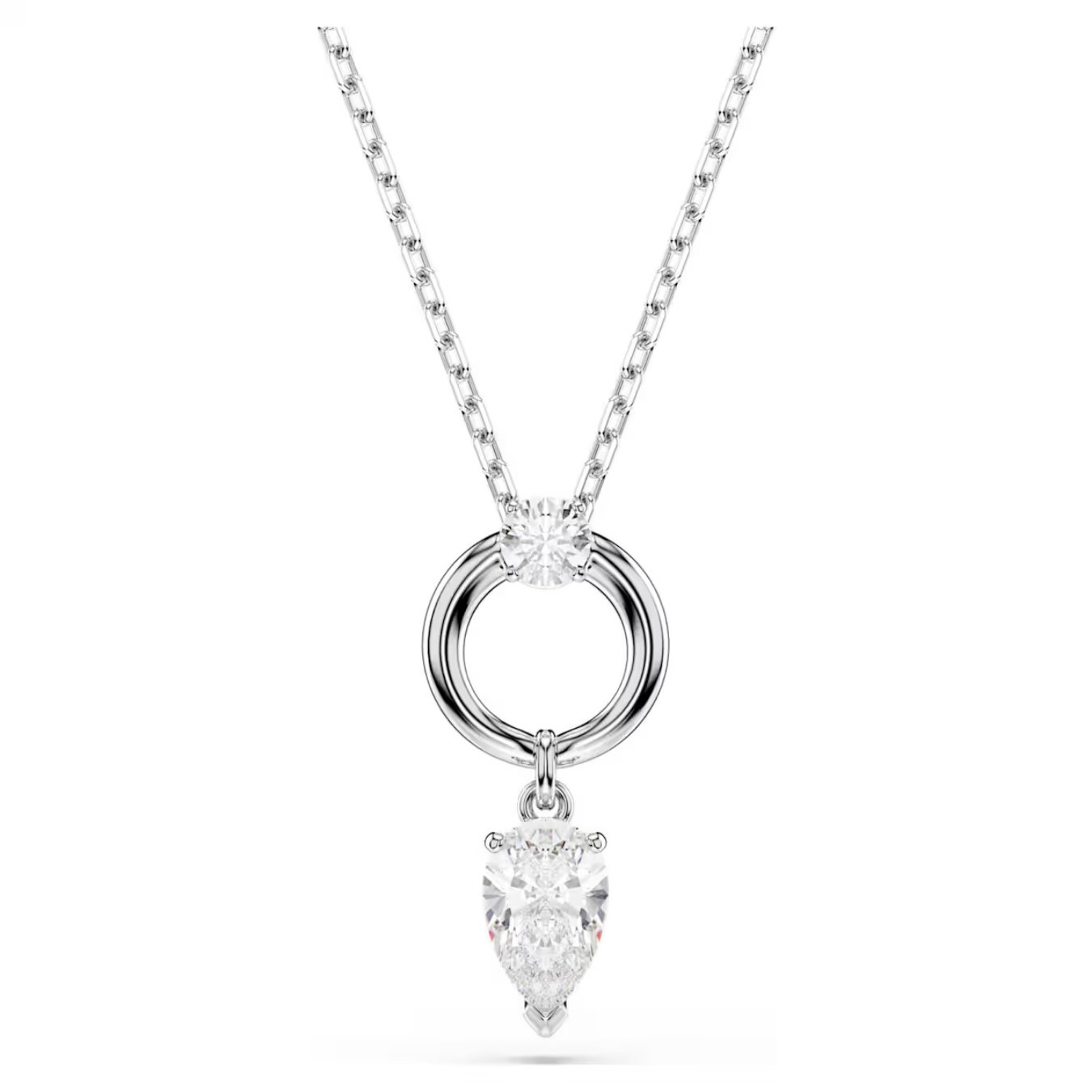 Swarovski smykke Mesmera pendant Pear cut, White, Rhodium plated - 5723146