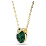 Swarovski smykke Bella V pendant Round cut, Green, Gold-tone plated - 5735387
