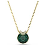 Swarovski smykke Bella V pendant Round cut, Green, Gold-tone plated - 5735387