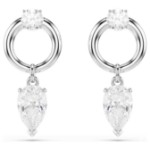 Swarovski øredobber Mesmera drop earrings Mixed cuts, White, Rhodium plated - 5723177