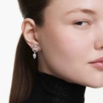 Swarovski øredobber Mesmera drop earrings Mixed cuts, White, Rhodium plated - 5723177