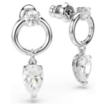 Swarovski øredobber Mesmera drop earrings Mixed cuts, White, Rhodium plated - 5723177