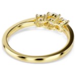 Swarovski Stilla Attract ring Round cut, White, Gold-tone plated - 5723294