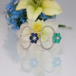 Diamantring med smaragd og diamanter 0,03 ct W-Si - bur615212