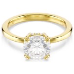 Swarovski Stilla Attract cocktail ring Round cut, White, Gold-tone plated - 5723334